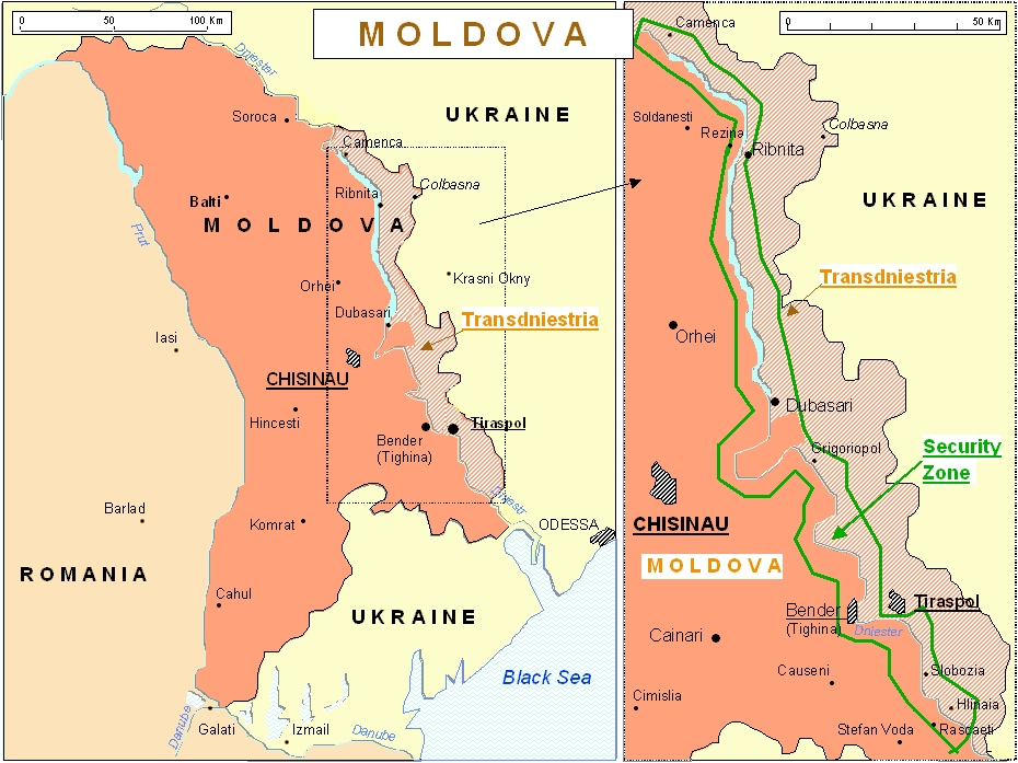 Карта молдавии с границами